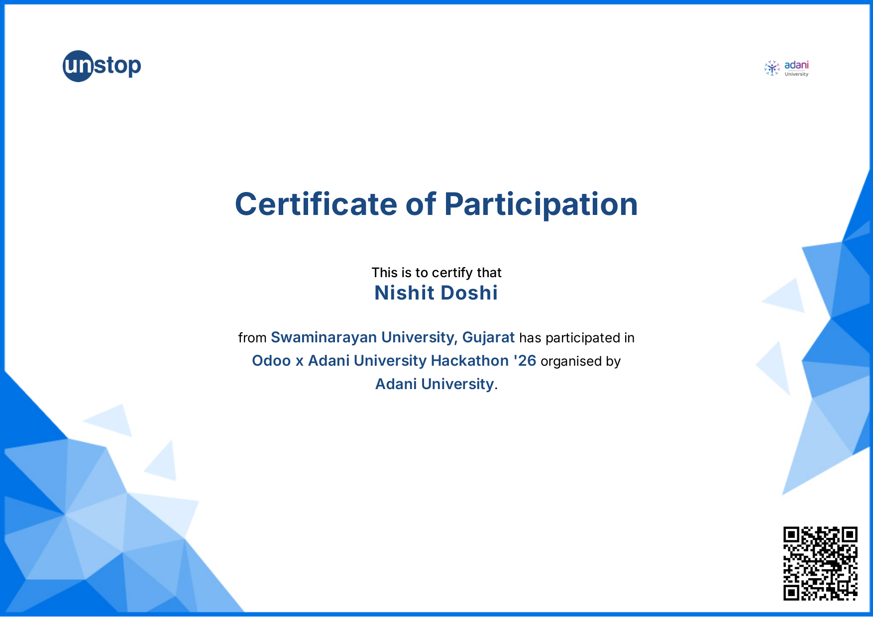 Nishit Doshi | Full Stack Developer Portfolio